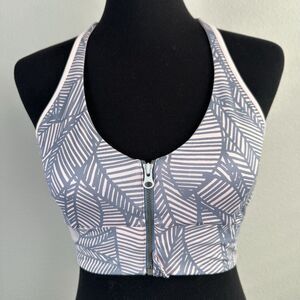 Lululemon Cool To Street Sports Bra Size 8 In Blush Quartz Front Zip Racerback